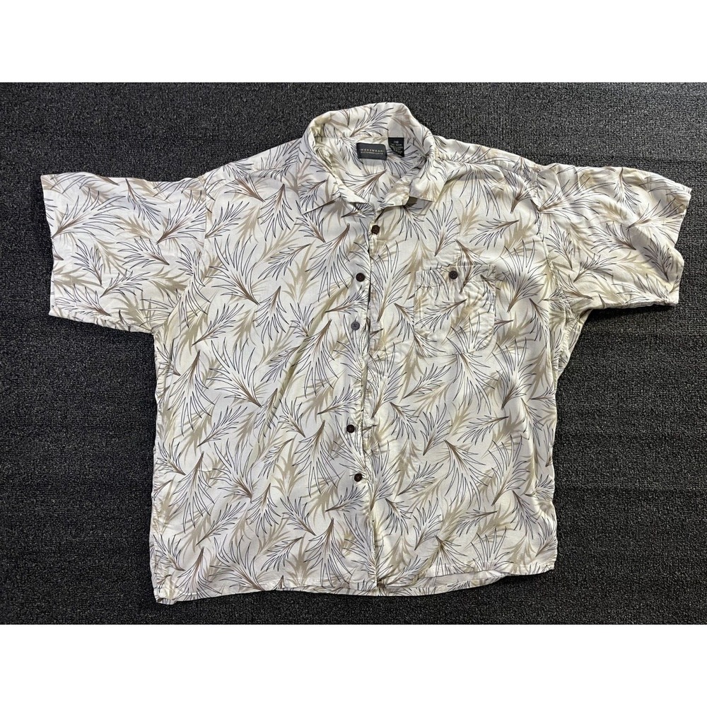 Alexander LLoyd Men's Shirt‎ Short Sleeve 2XLT  Embroidered Hawaiian/Cuban